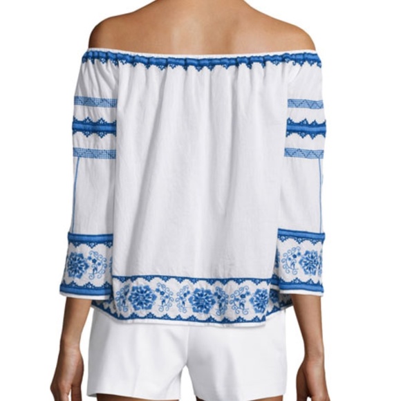 Love Sam Wanda Off The Shoulder Embroidered Top - Picture 2 of 7